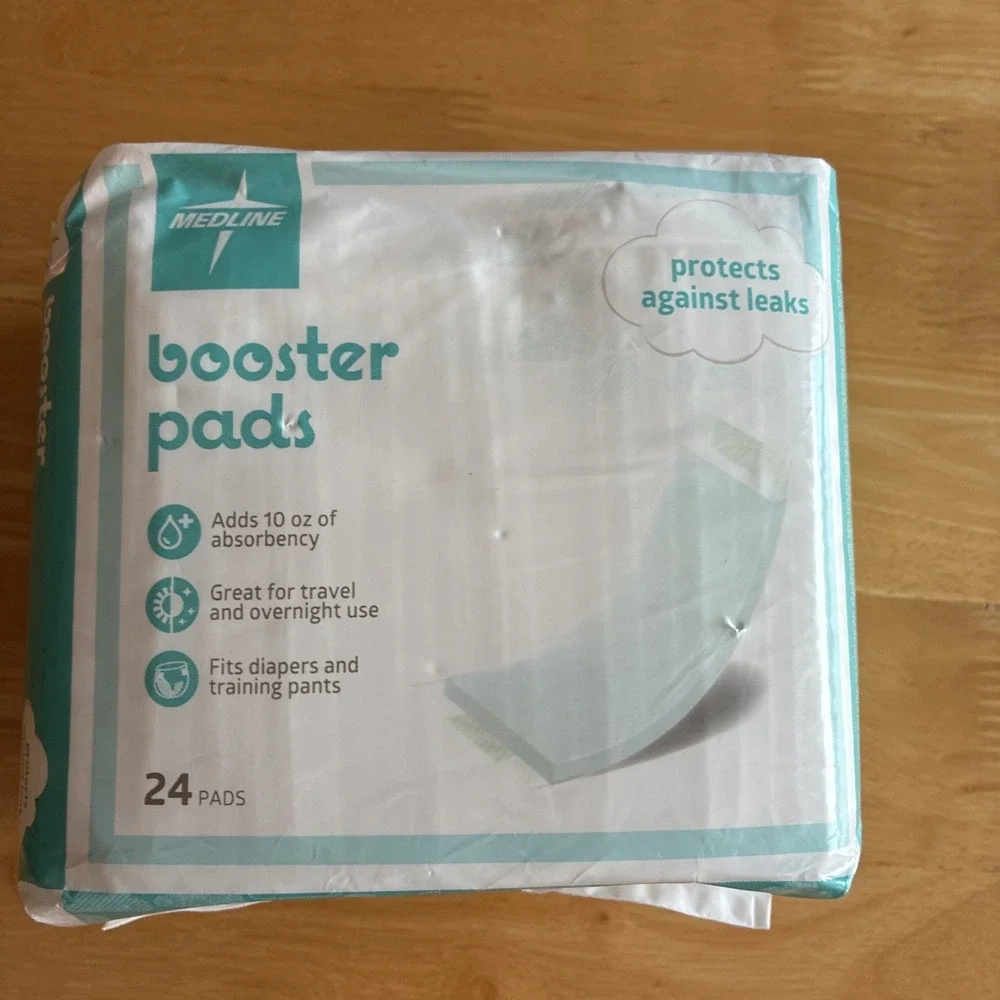 Medline Baby Booster Pads 24 Count Fits Diapers and Training Pants
